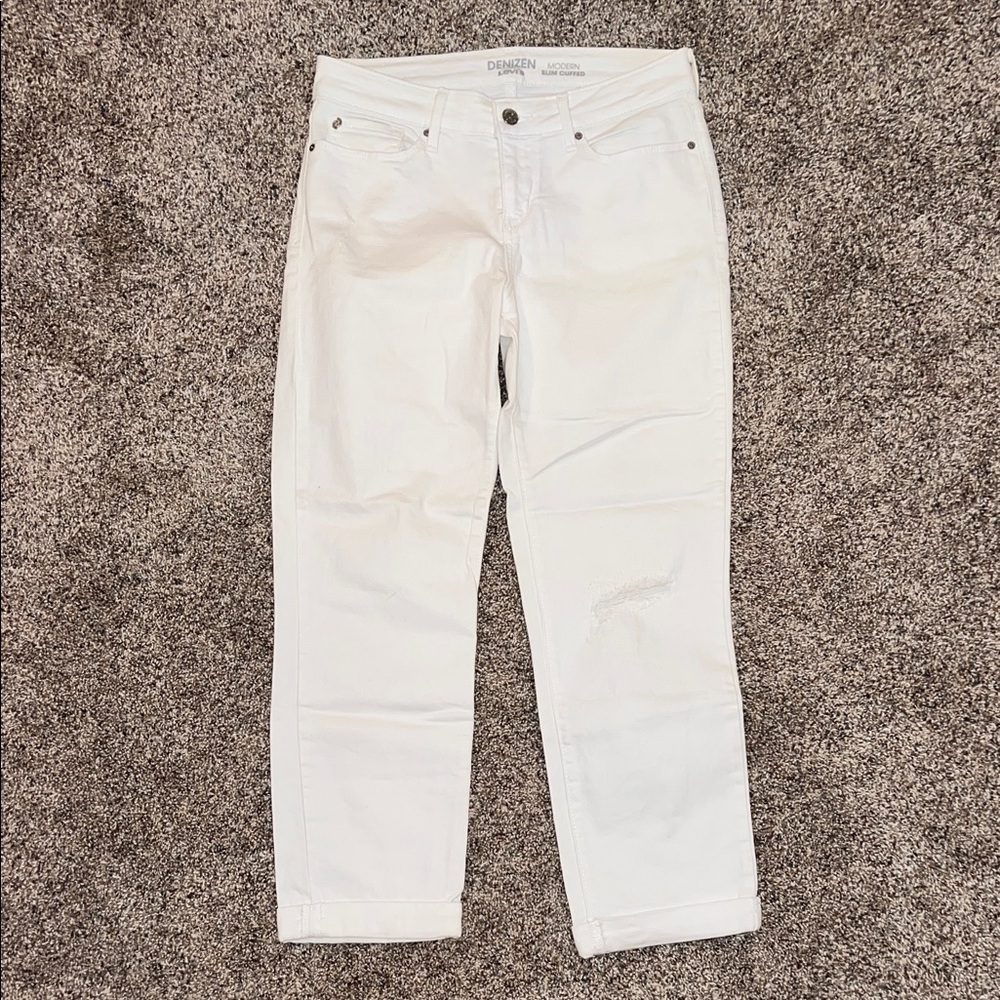 Women’s Levi's White Modern Slim Cuffed Jeans